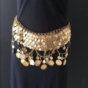 JOHARA Golden Coins Belly Dance Belt